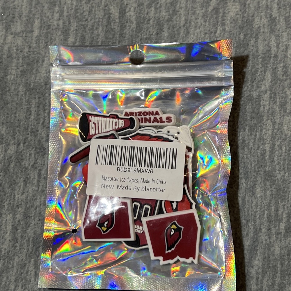 Arizona Cardinals Jibbitz Charms For Crocs 12 Pack New Sealed Football NFL